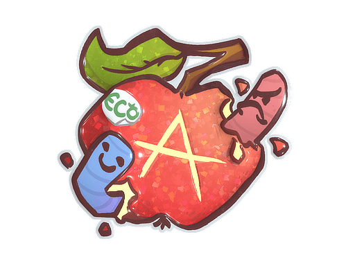 Sticker | Apple A Day (Glitter) image