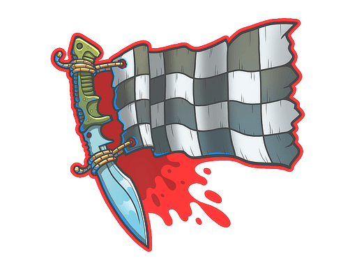 Sticker | Checkered Kukri image